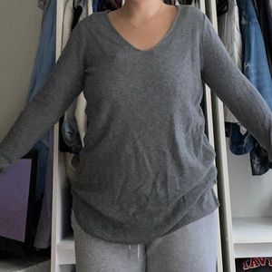 Old Navy Gray V neck Sweater